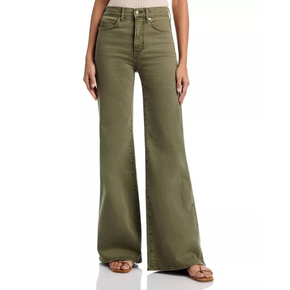 NEW VERONICA BEARD joplin high rise flare jeans in army
